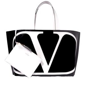 Valentino Garavani Black and White Tote